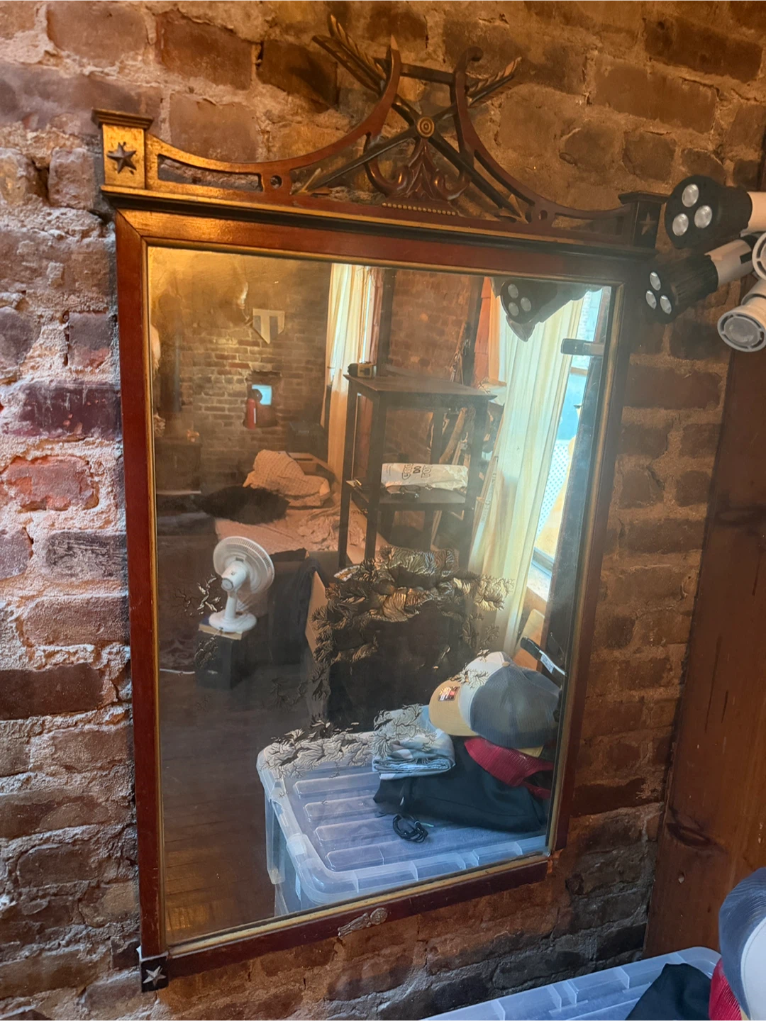 Vintage Wooden Wall Mirror