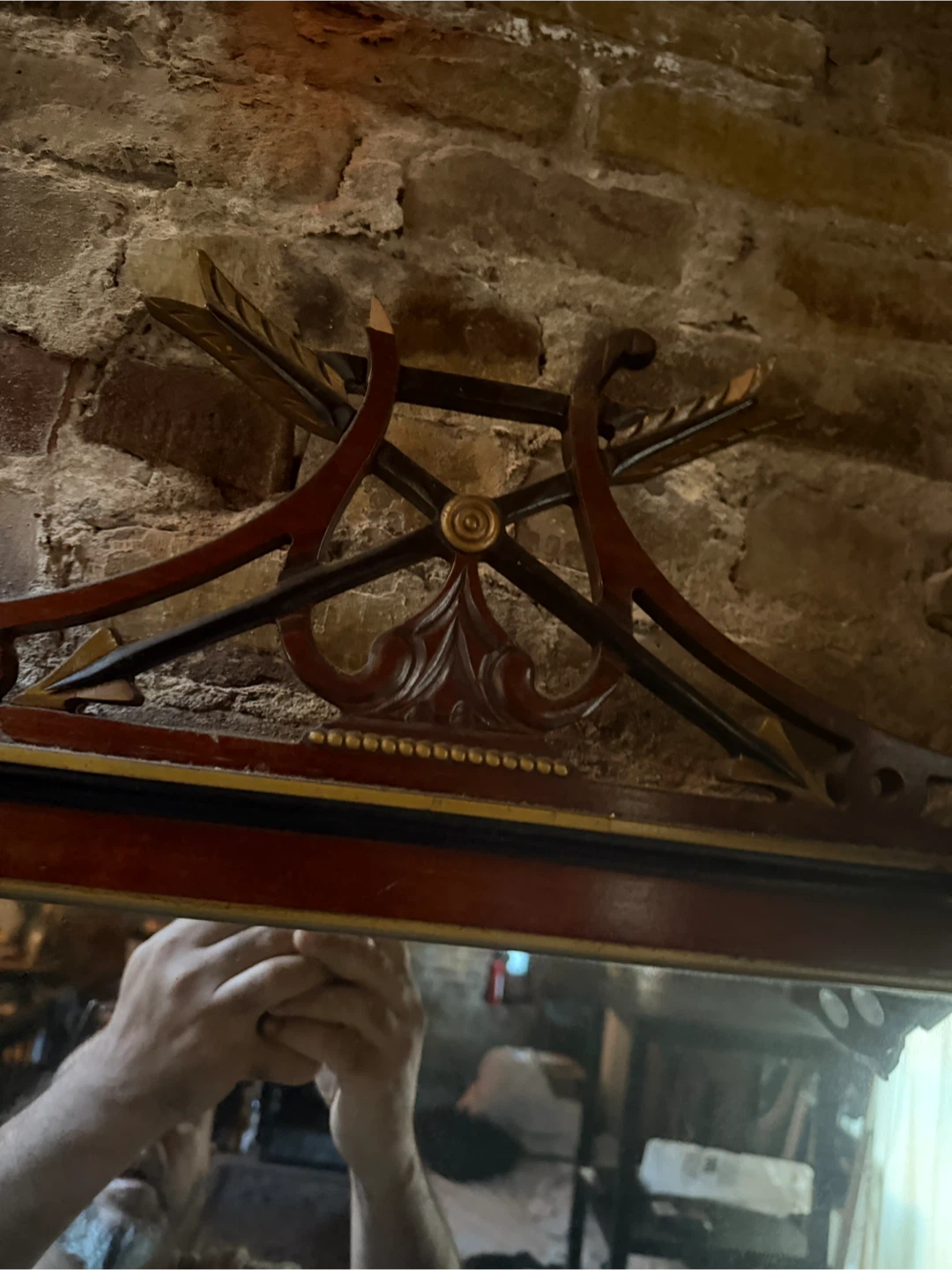 Vintage Wooden Wall Mirror - photo 4