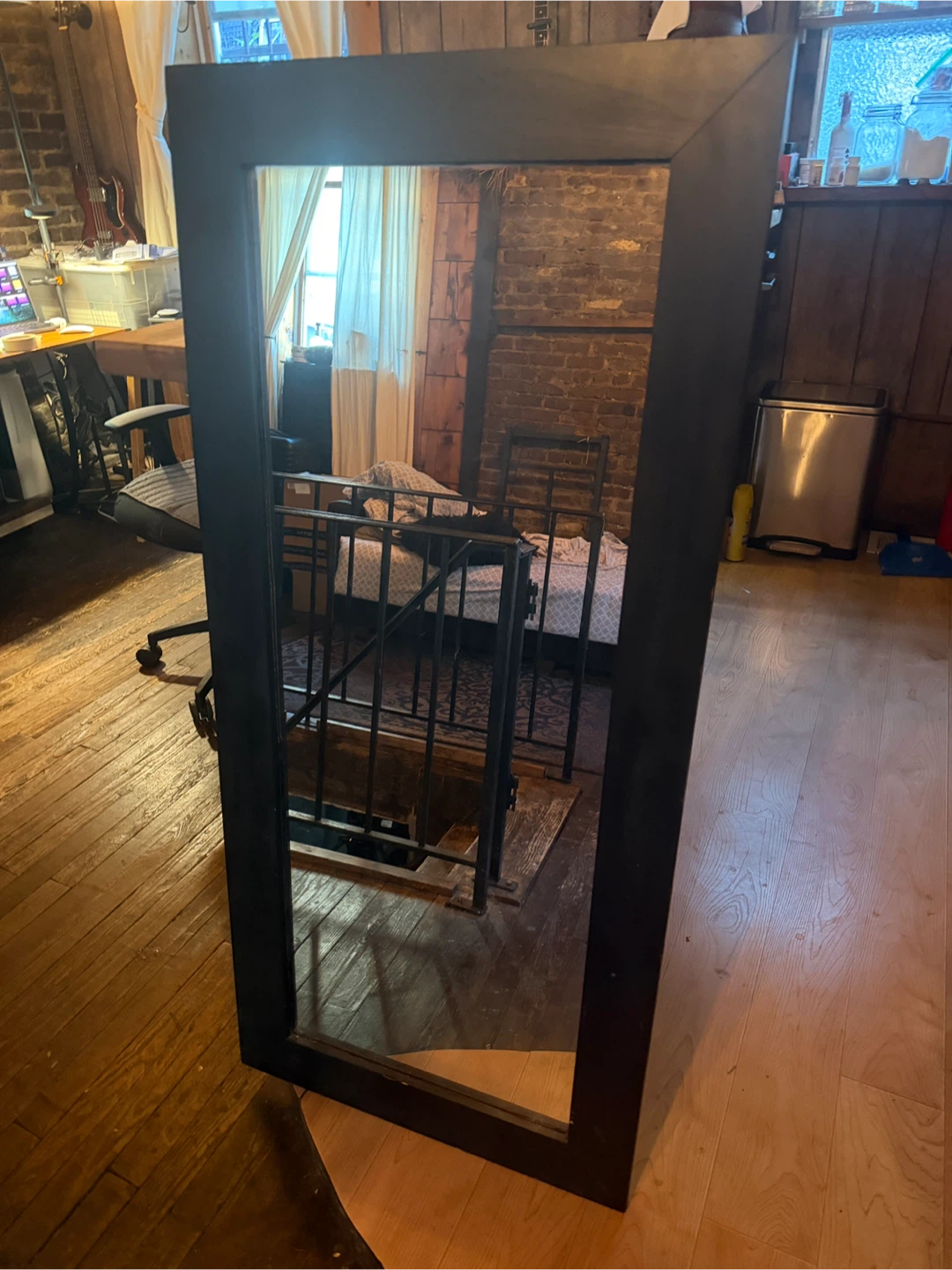 Full Length Black Floor Mirror