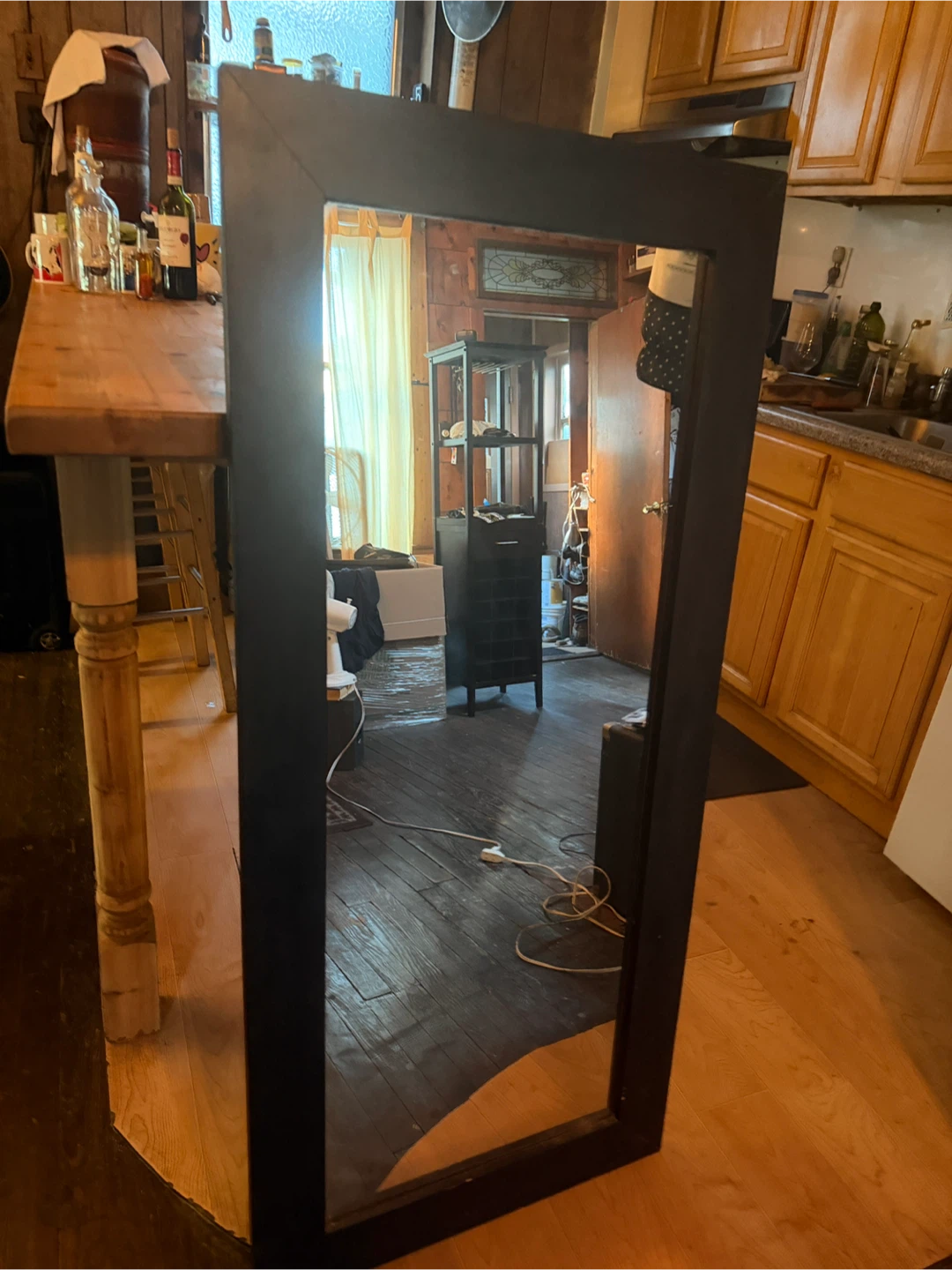 Full Length Black Floor Mirror - photo 2