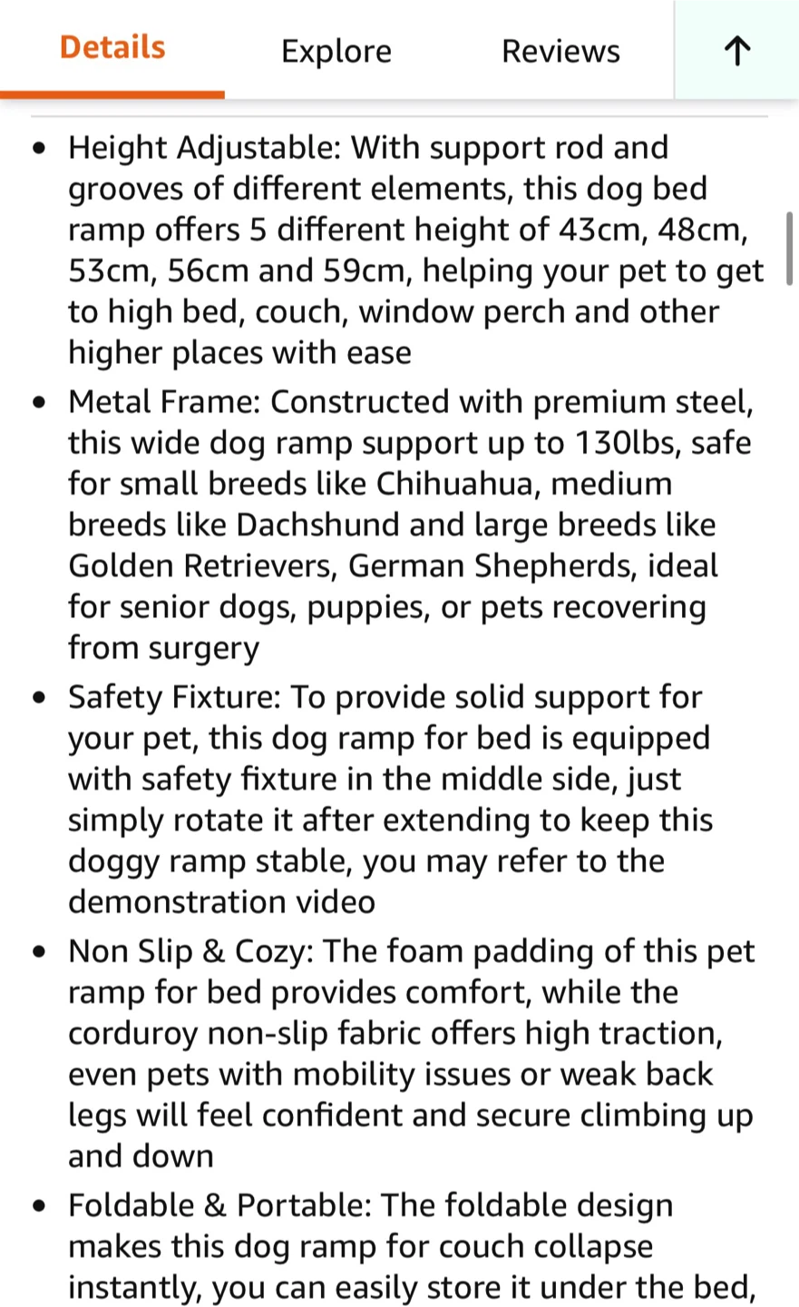 Veehoo Adjustable Pet Ramp - photo 5