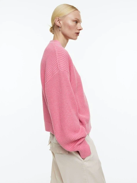 H&M Pink Knit Button-Up Cardigan - photo 3