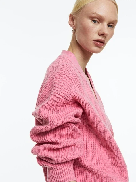H&M Pink Knit Button-Up Cardigan - photo 4