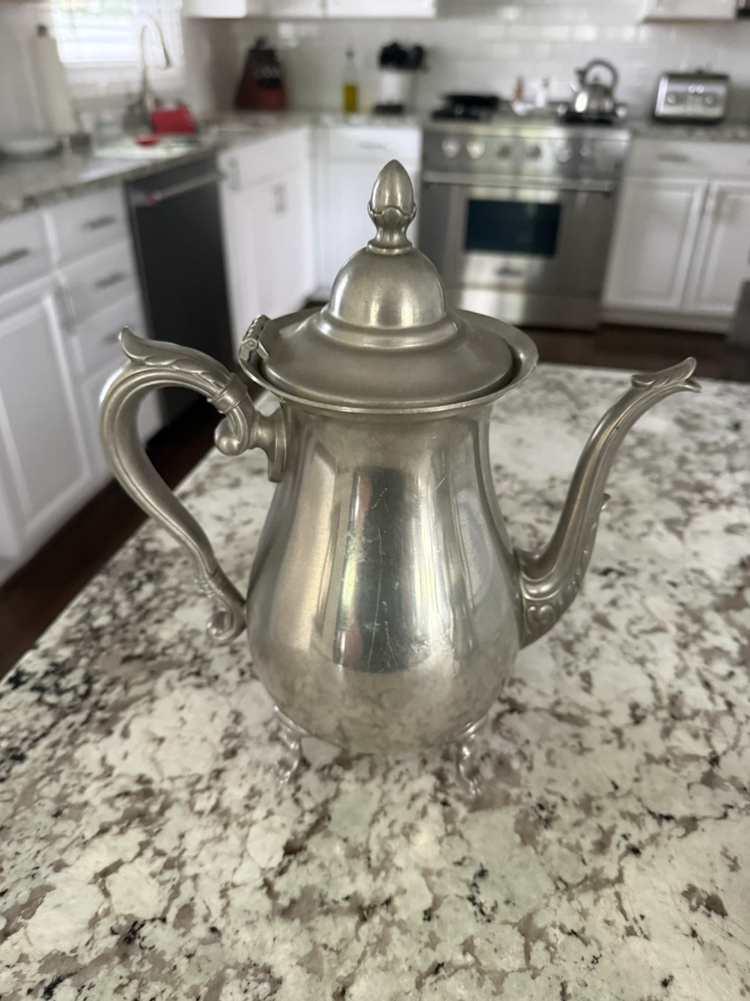 Pewter Tea/Coffee Pot with sugar bowl - photo 3