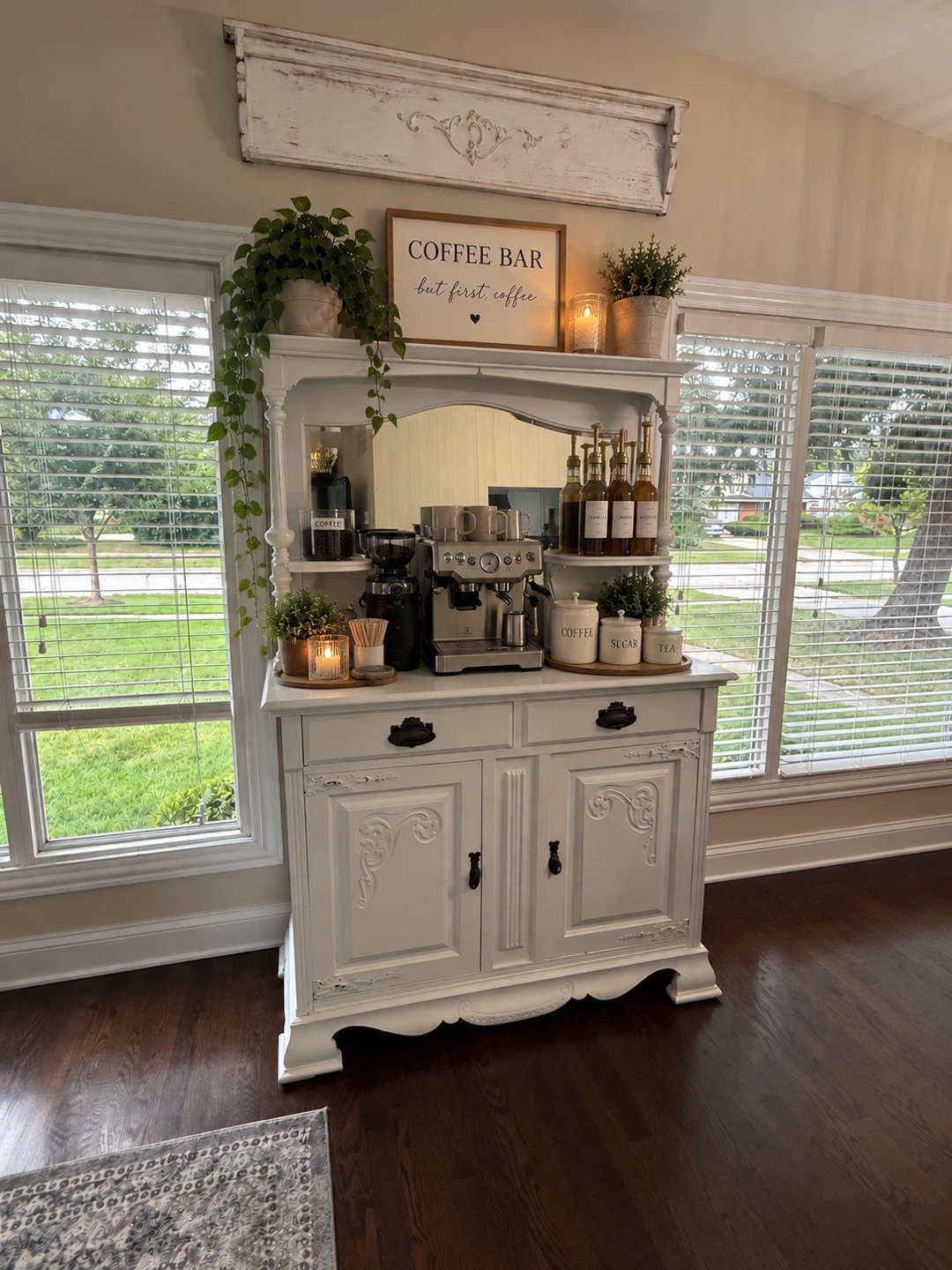 Antique Cabinet Bar/Coffee Station - photo 2