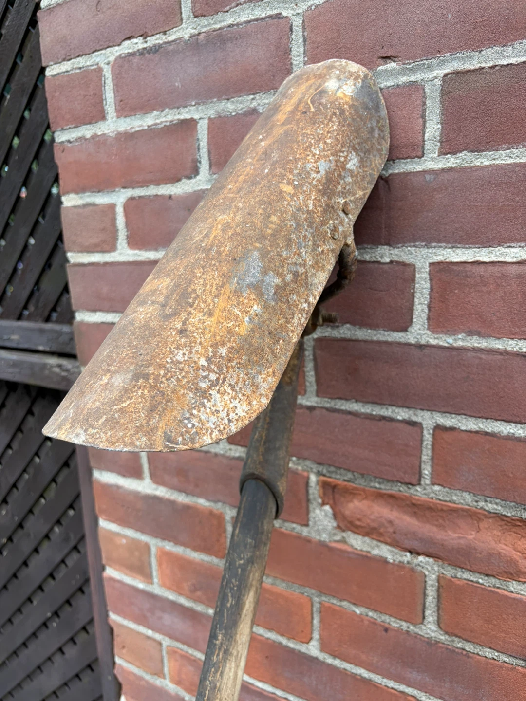 Rare Antique Long-Handled Clay Tile Shovel ! - photo 5