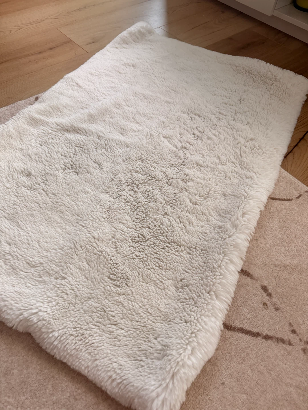White Faux Fur Area Rug