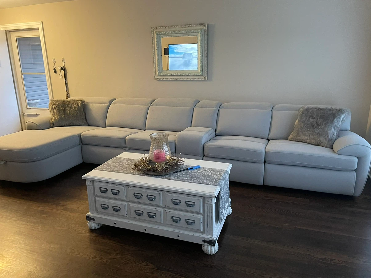 5 Piece Gray Sectional Couch