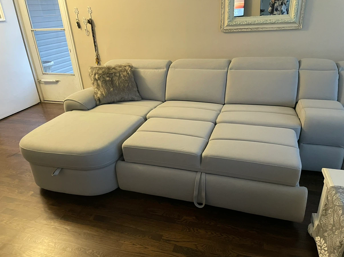 5 Piece Gray Sectional Couch - photo 3