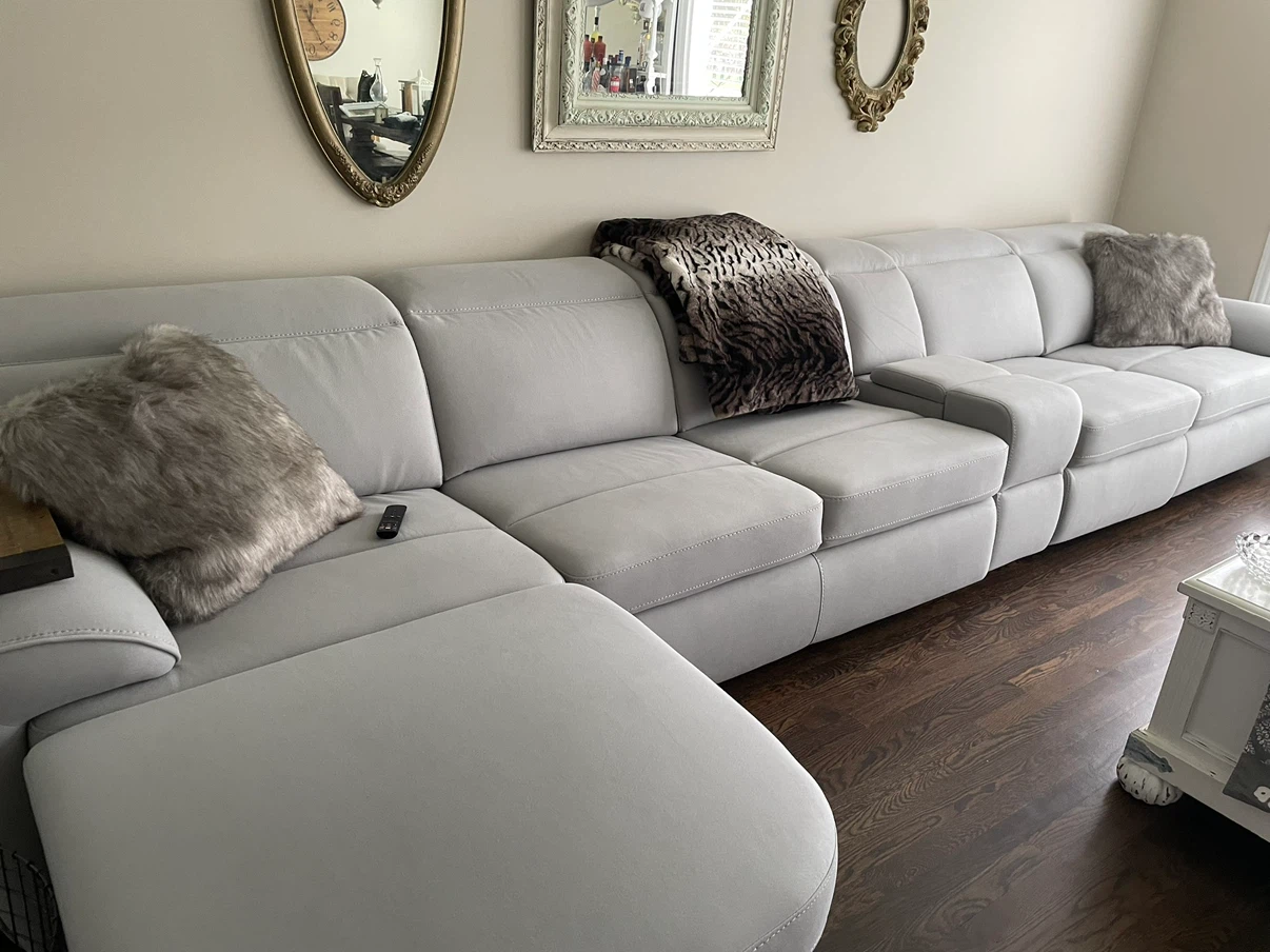 5 Piece Gray Sectional Couch - photo 5