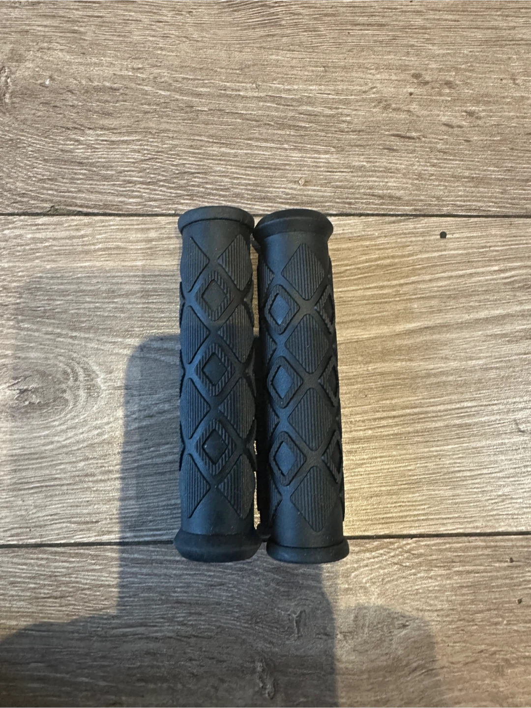 Black Rubber Bicycle Grips