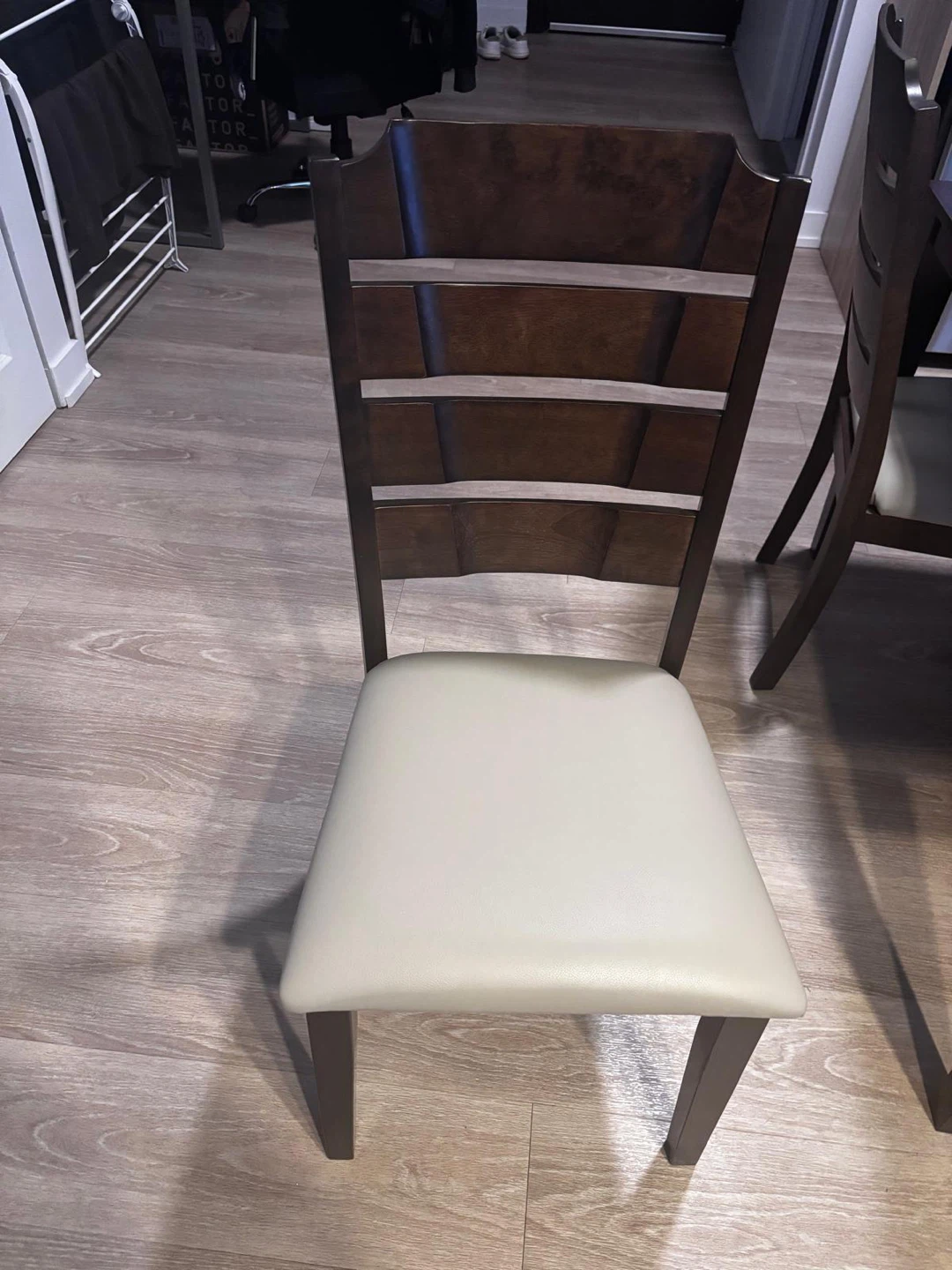 Dark Wood Dining Set with 4 Chairs - photo 2