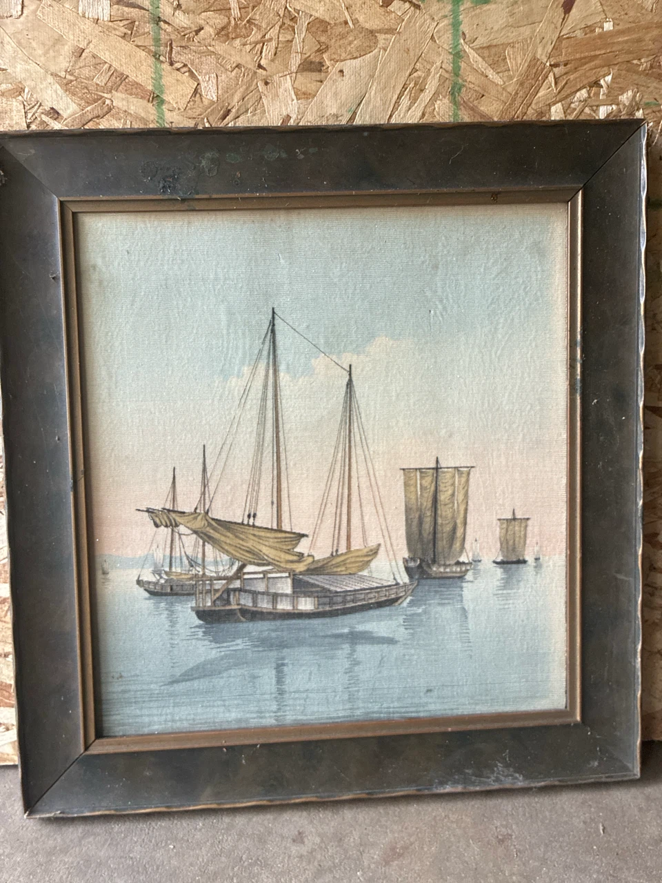 Vintage Sozayemon Nishimura Yuzen-Birodo Framed Art