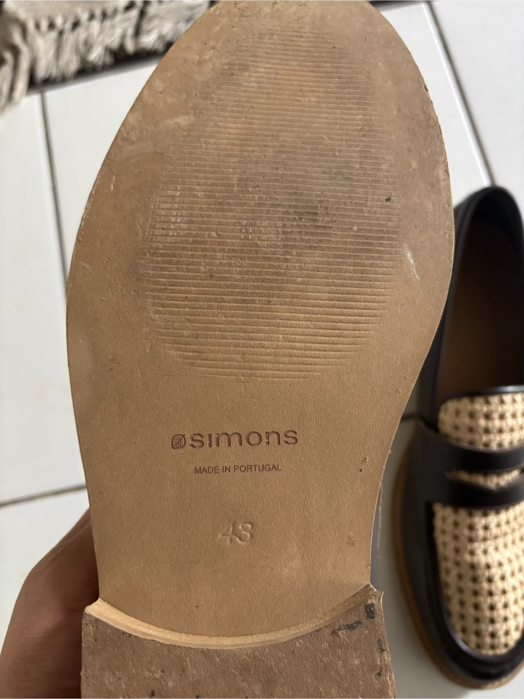 Simons Woven Leather Loafers Size 43 - photo 2