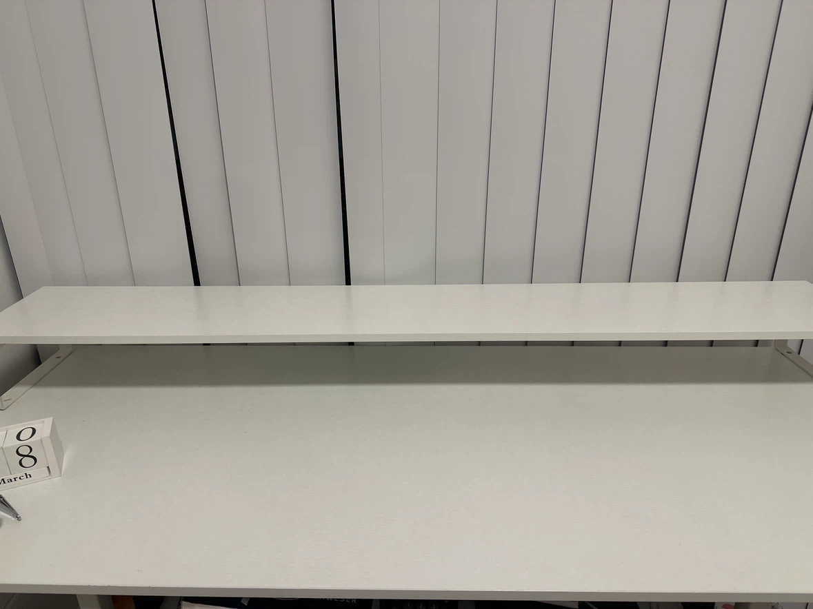 White Computer Desk with Shelves - photo 2