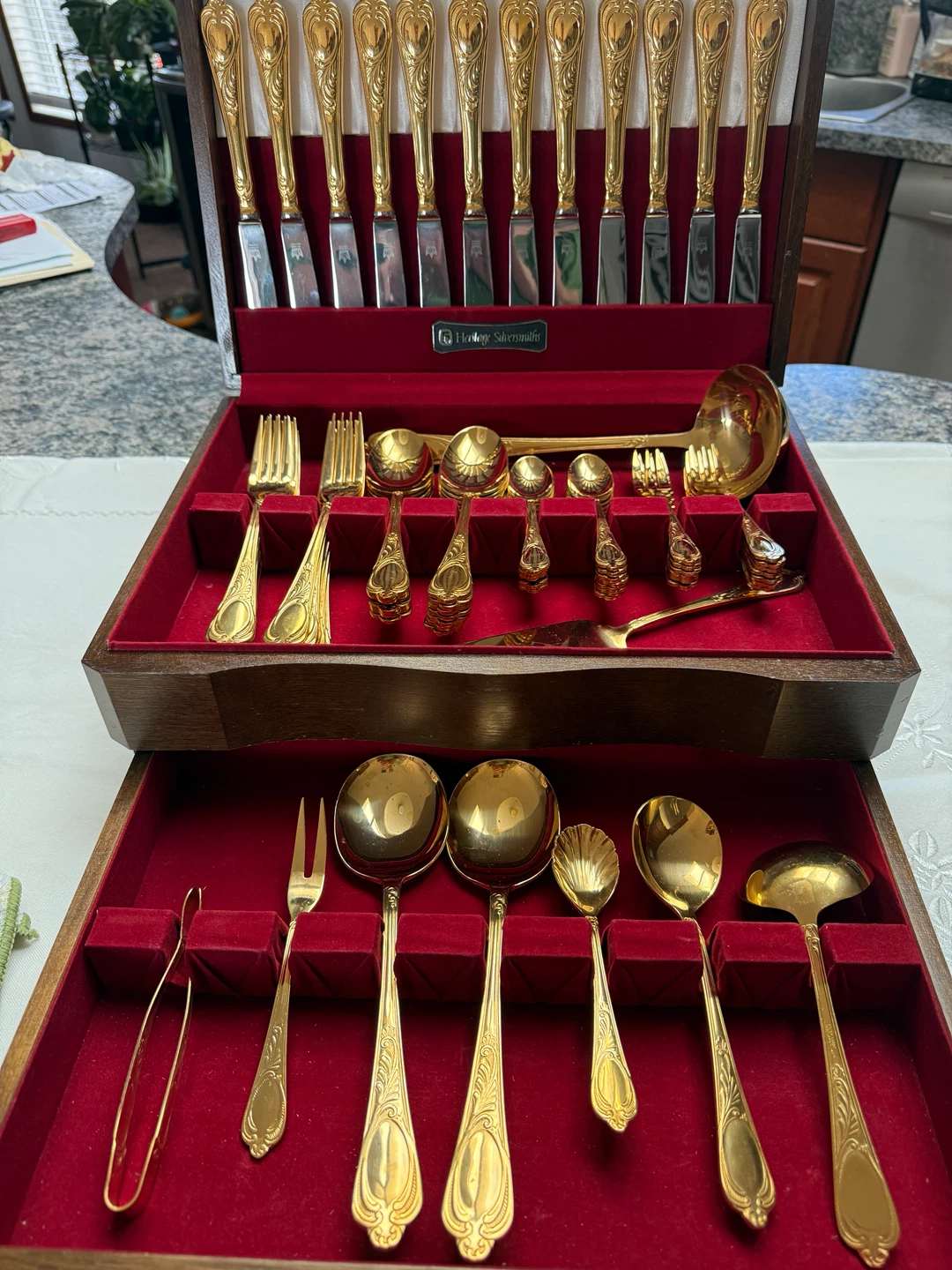 SBS Solingen Hard Gold-Plated Cutlery Set
