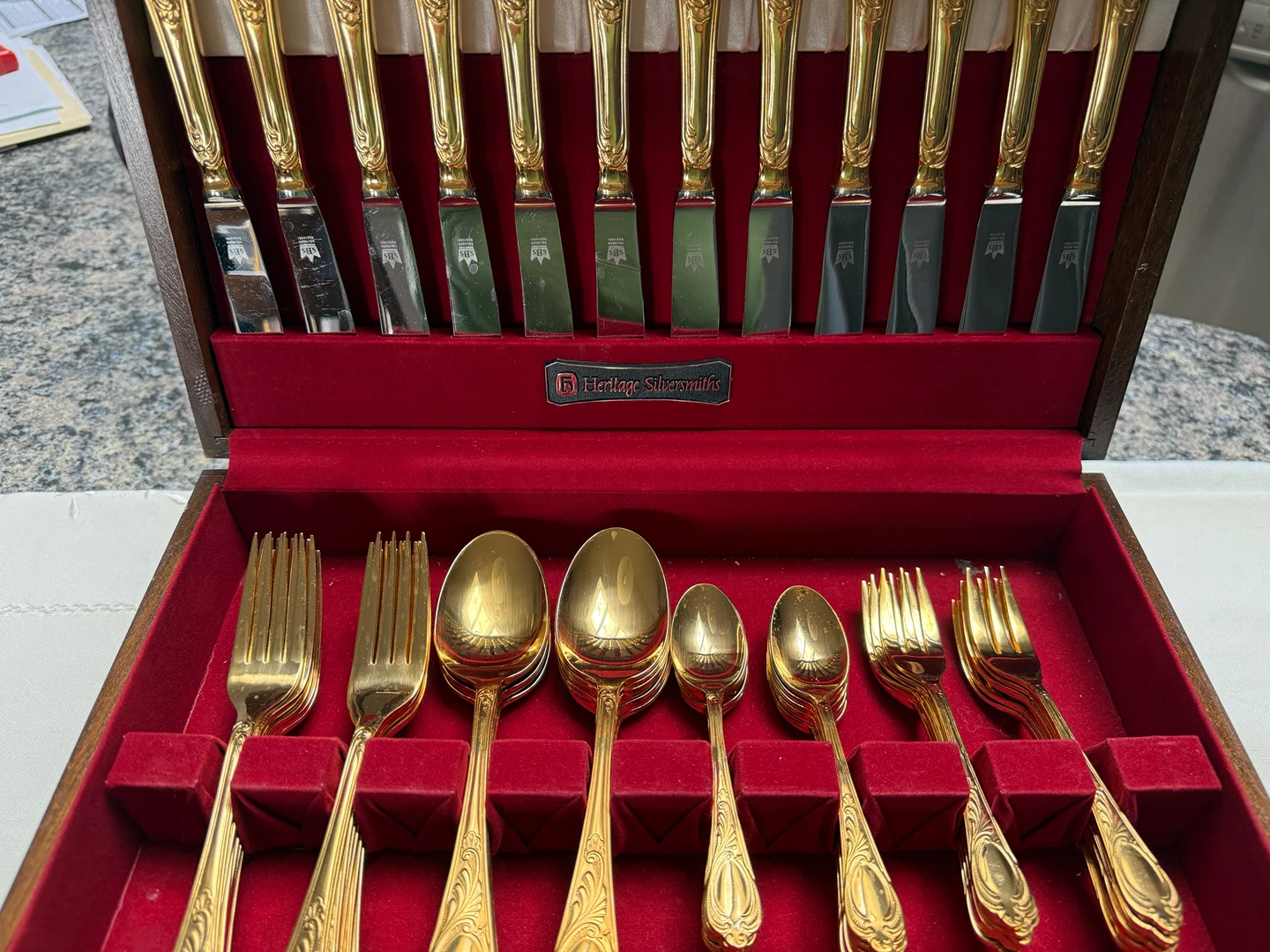 SBS Solingen Hard Gold-Plated Cutlery Set - photo 2