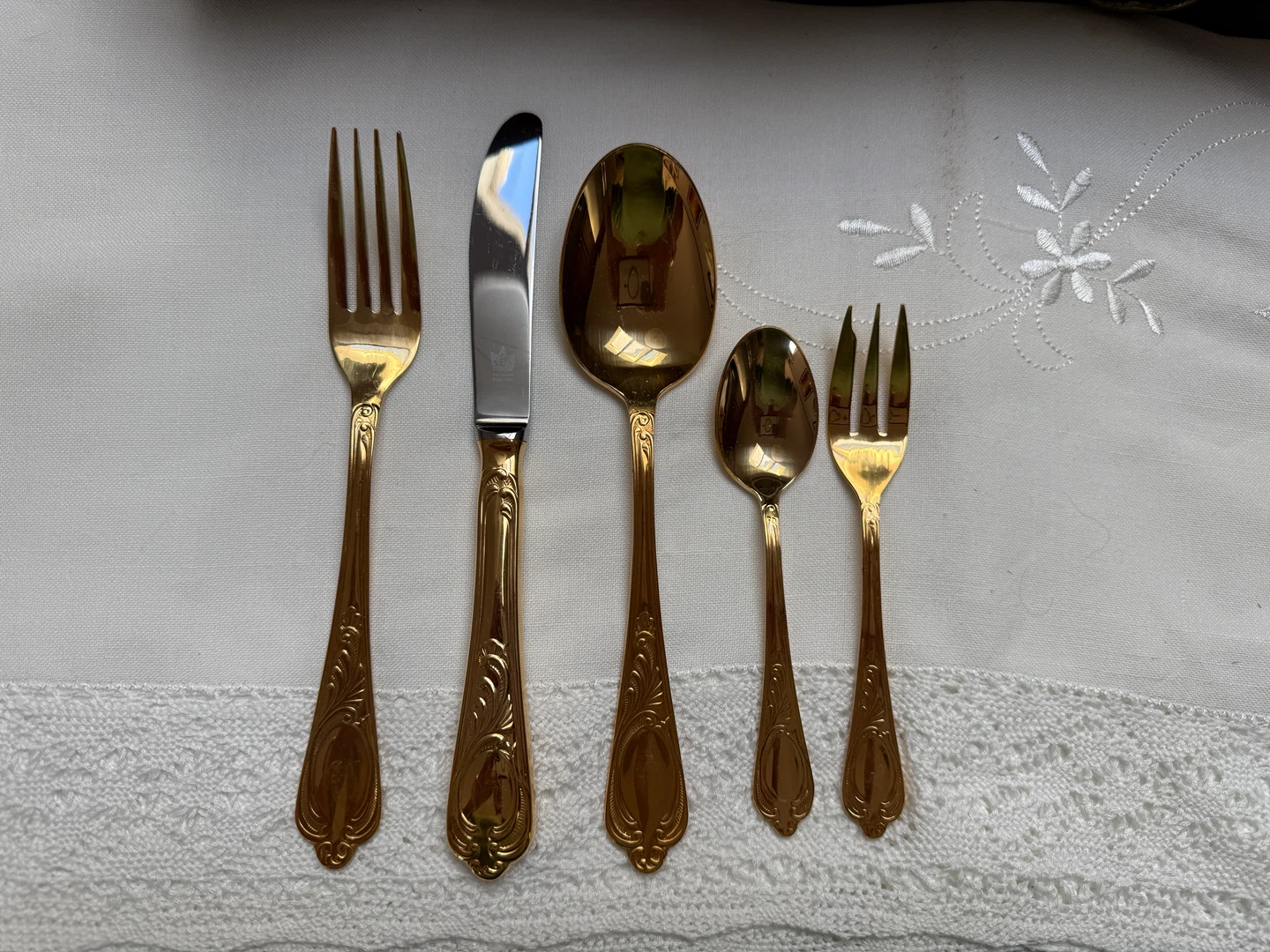 SBS Solingen Hard Gold-Plated Cutlery Set - photo 4