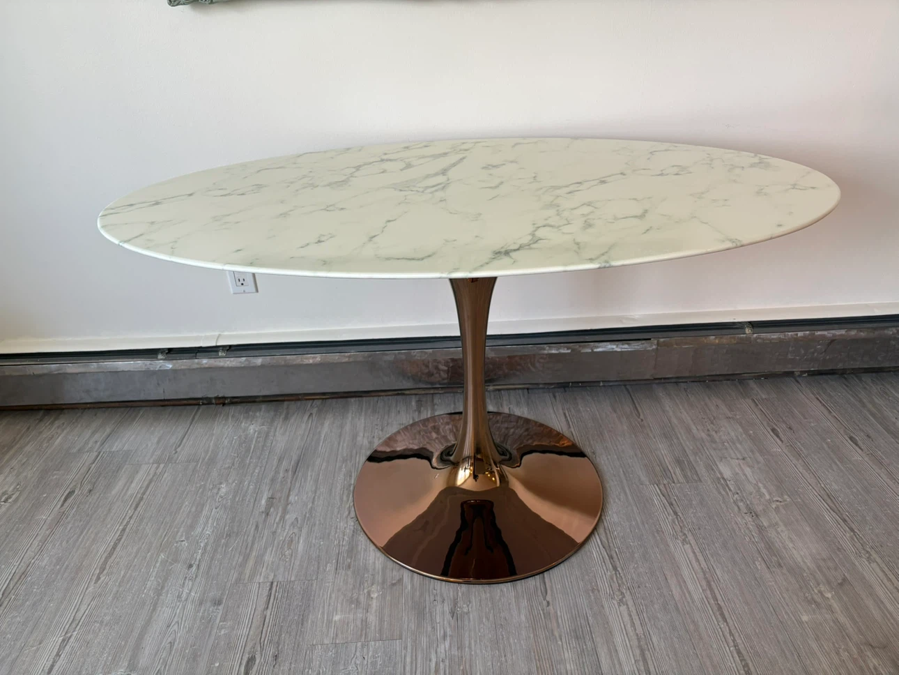 Oval Marble Tulip Dining Table