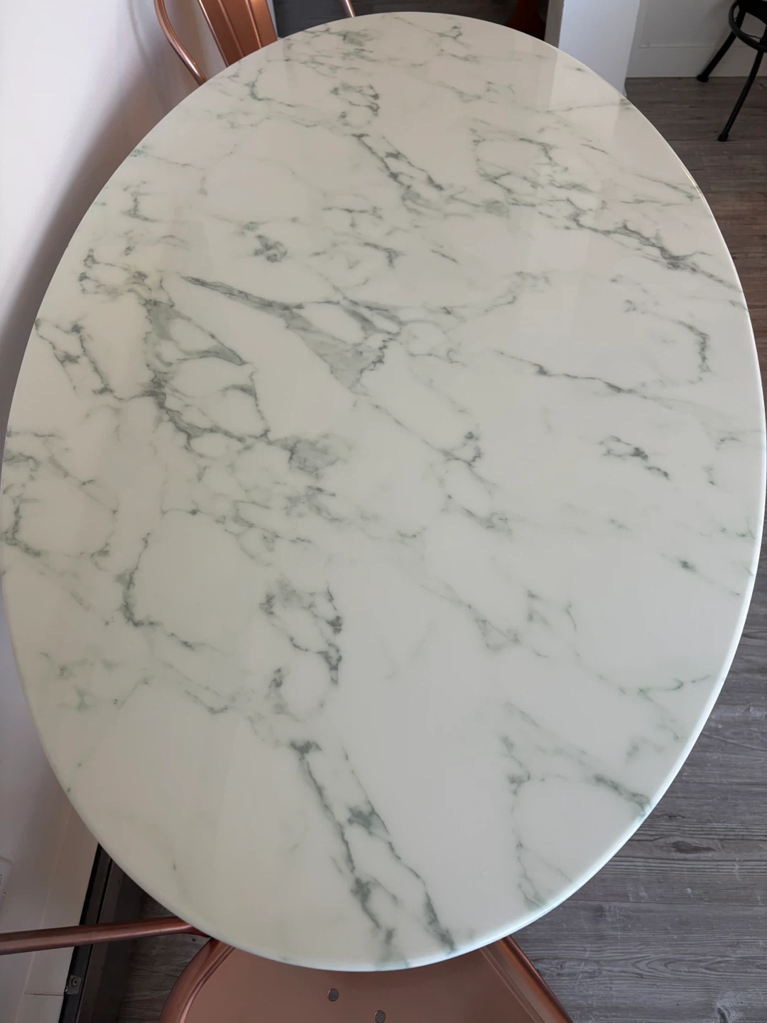 Oval Marble Tulip Dining Table - photo 3