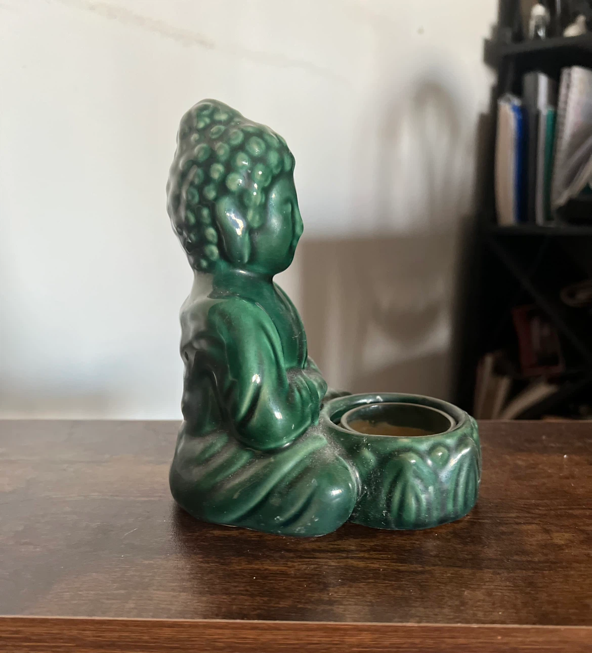 BUDDHA Ceramic Tea Light Candle Holder - photo 2