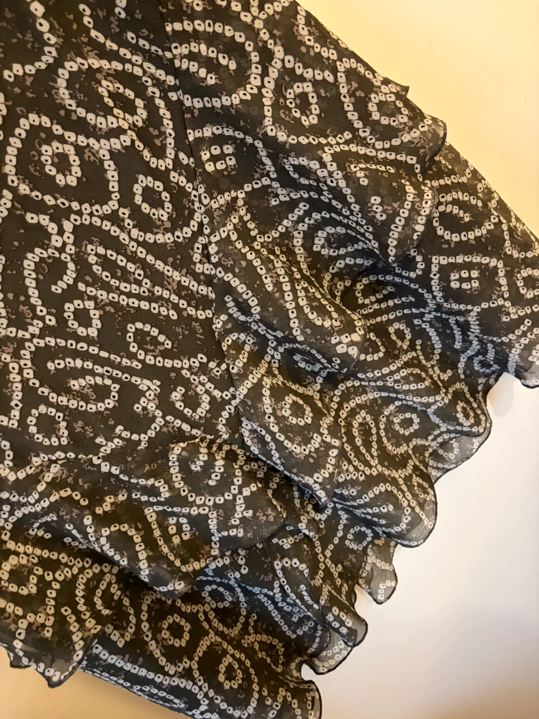 Olive Green Patterned Tiered Skirt - photo 3