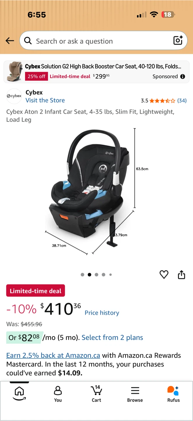 Cybex Aton 2 Infant Car Seat - photo 2