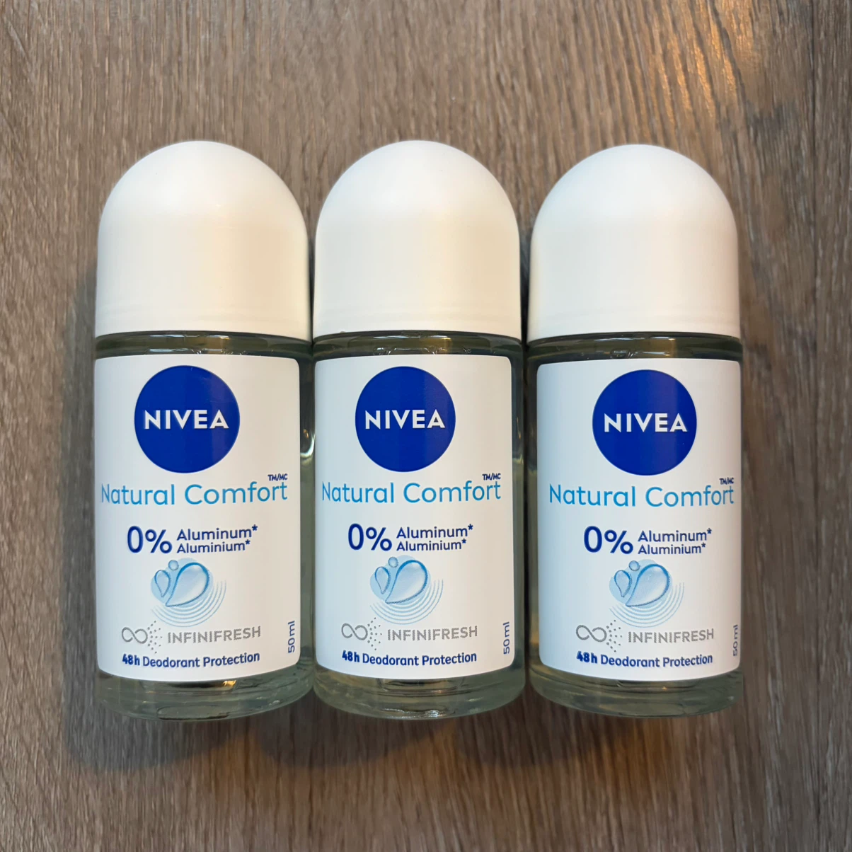 3 Nivea Natural Comfort Deodorant Roll-Ons