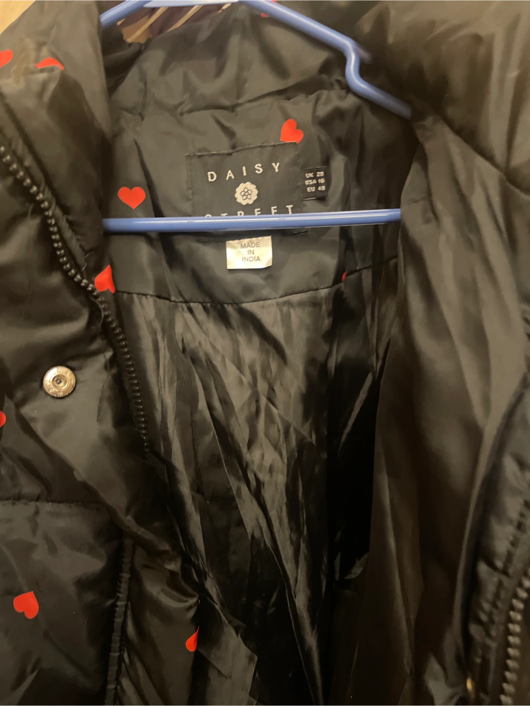 Daisy Street Heart Print Puffer Jacket - photo 3