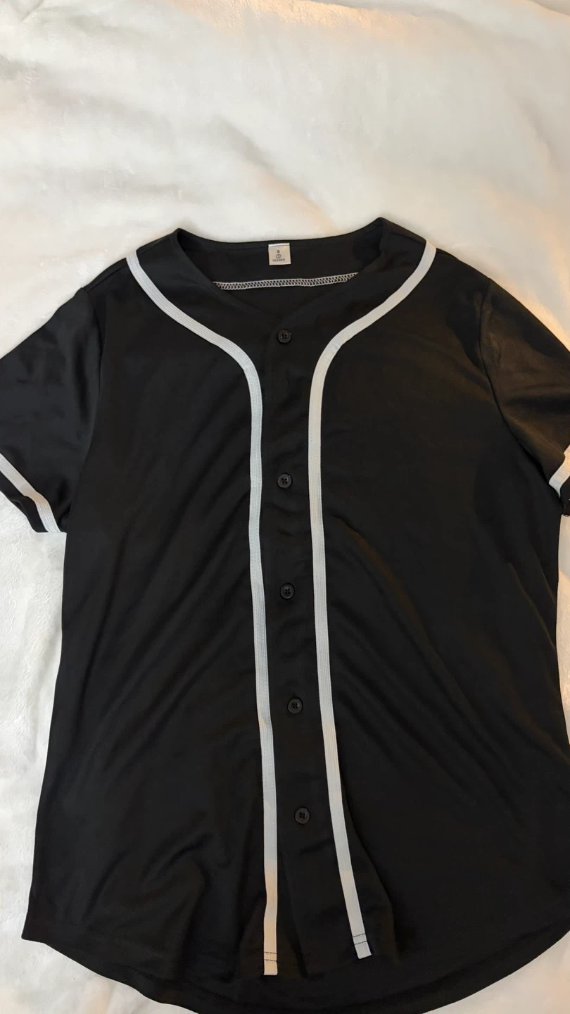 Black Baseball Jersey Shirt Women