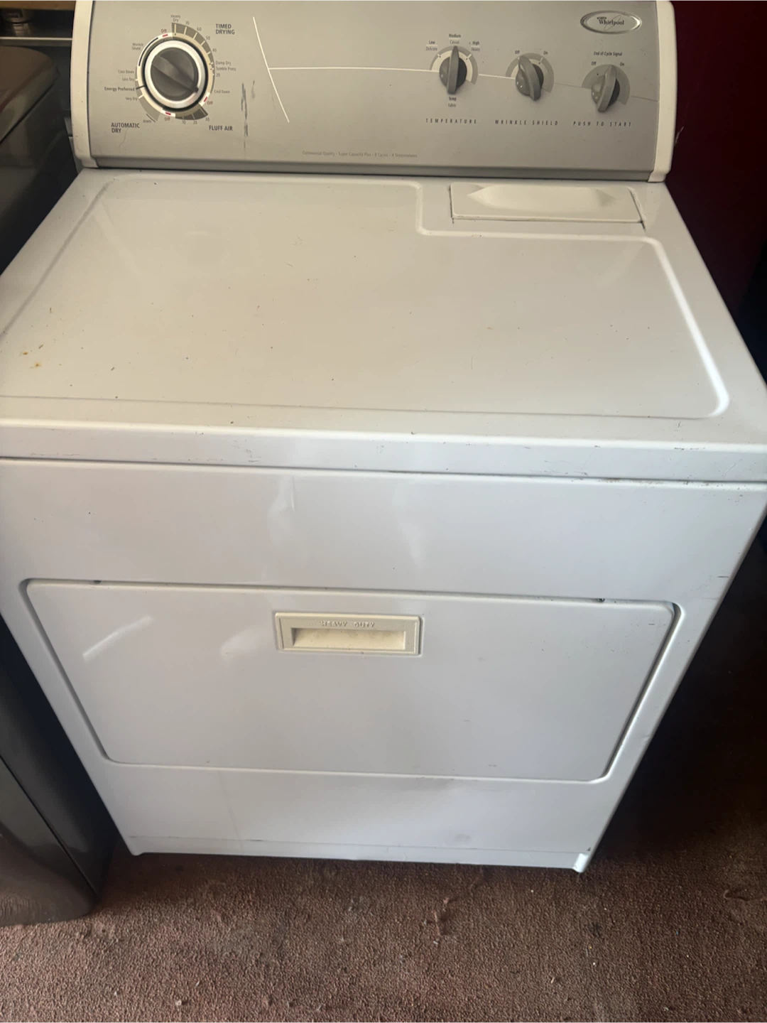 Whirlpool Heavy Duty Super Capacity Dryer