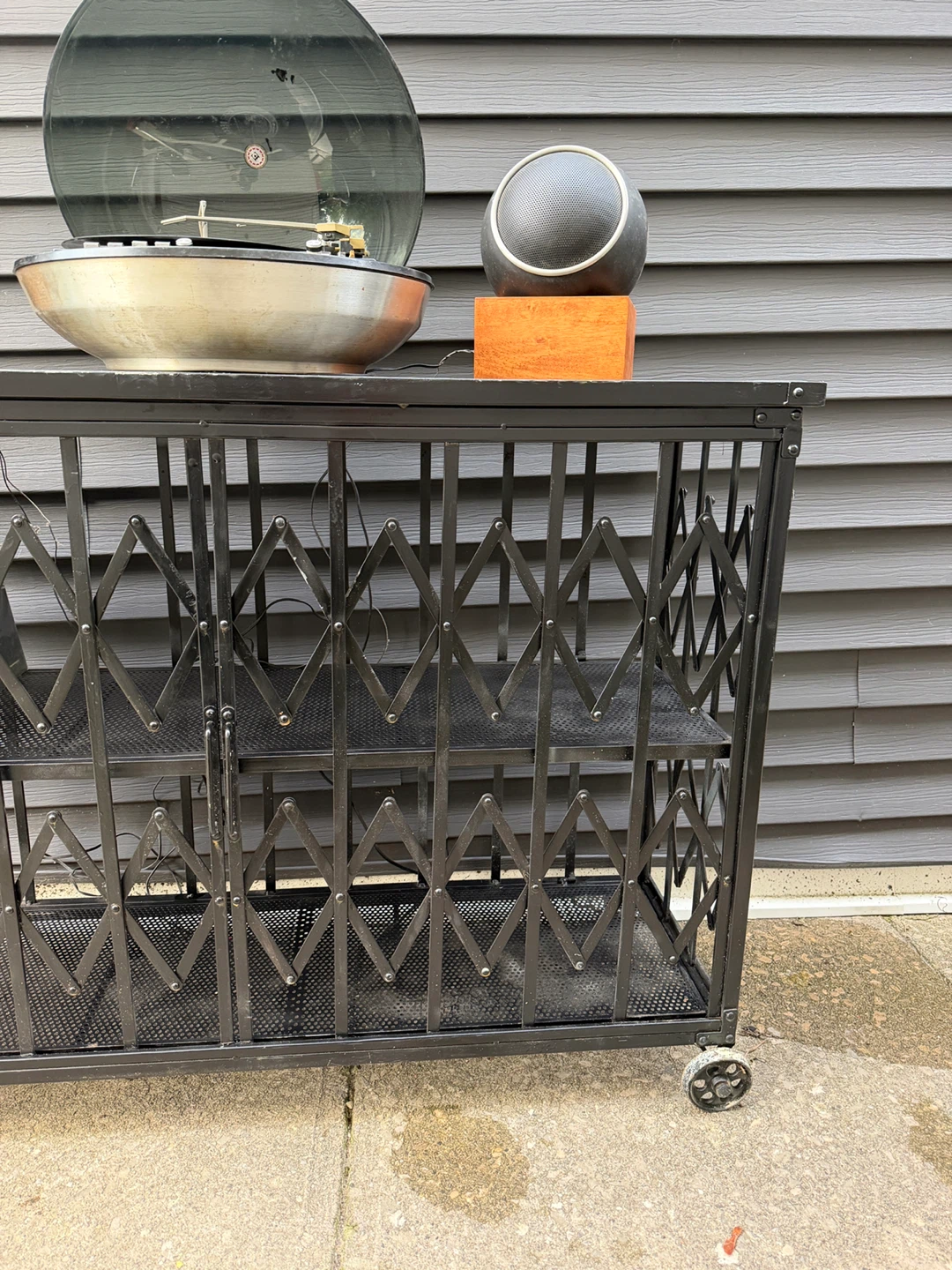 Industrial Metal Vinyl Record Storage Cabinet - photo 2