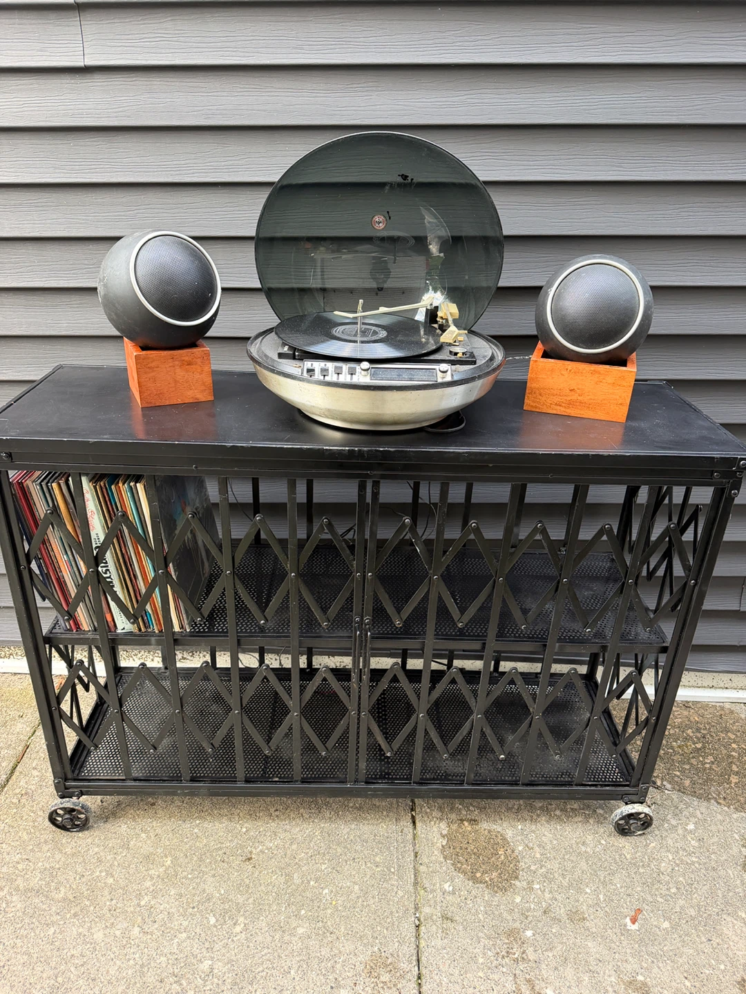 Industrial Metal Vinyl Record Storage Cabinet - photo 4