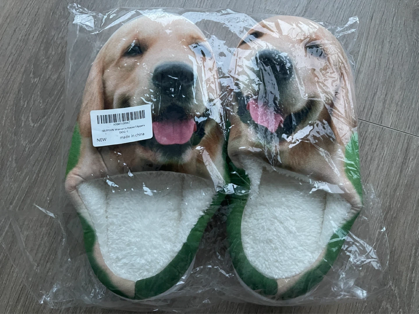 HAPPJUN Dog House Slippers Size L