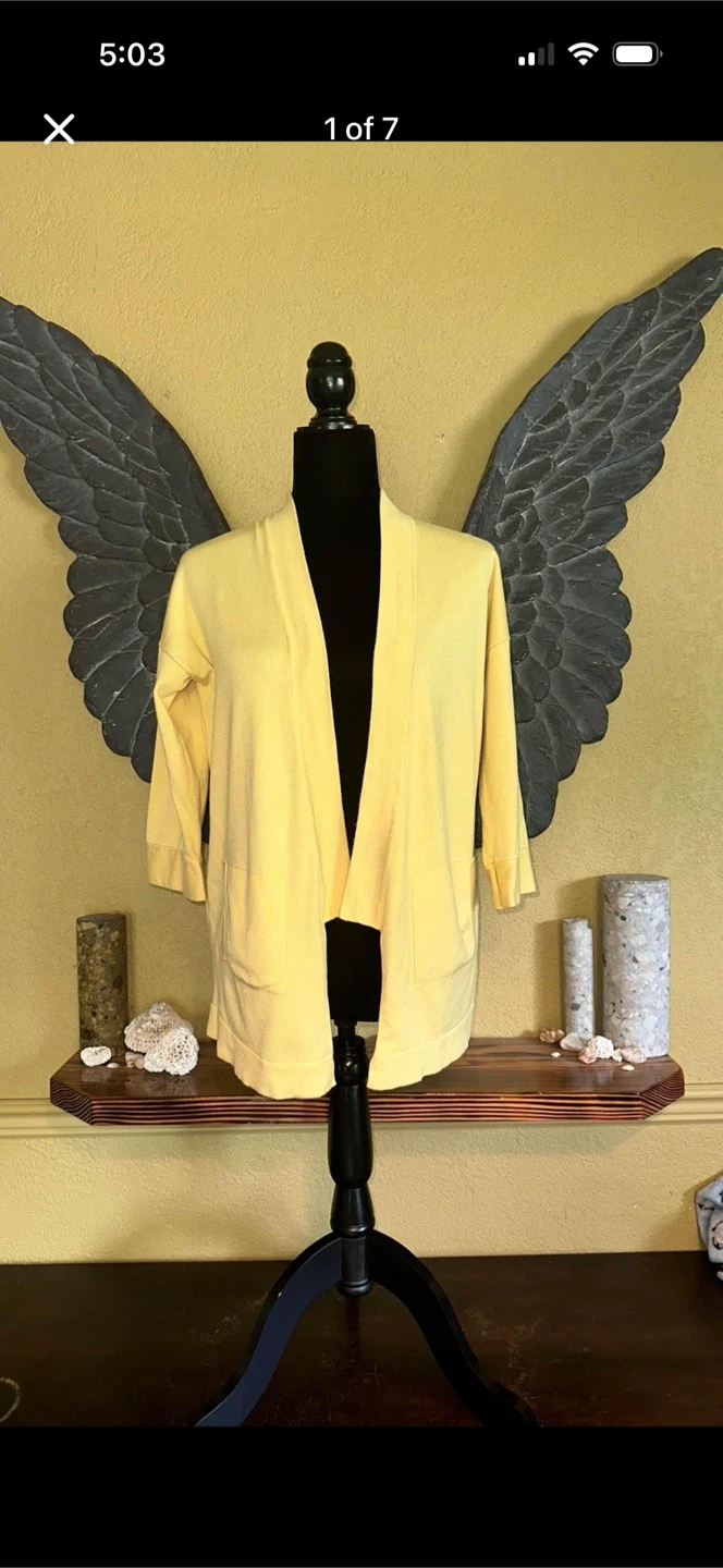 Zara Knit Open Front 3/4 sleeve Cardigan Sweater