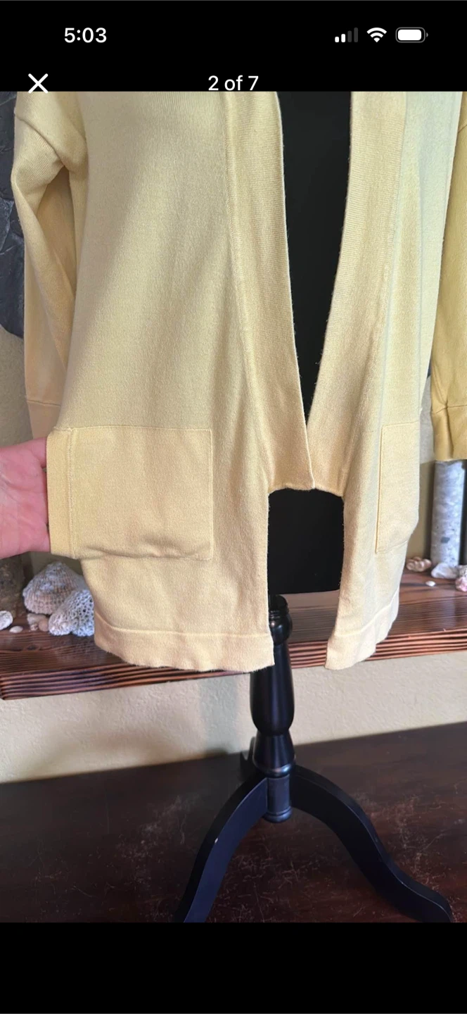 Zara Knit Open Front 3/4 sleeve Cardigan Sweater - photo 2