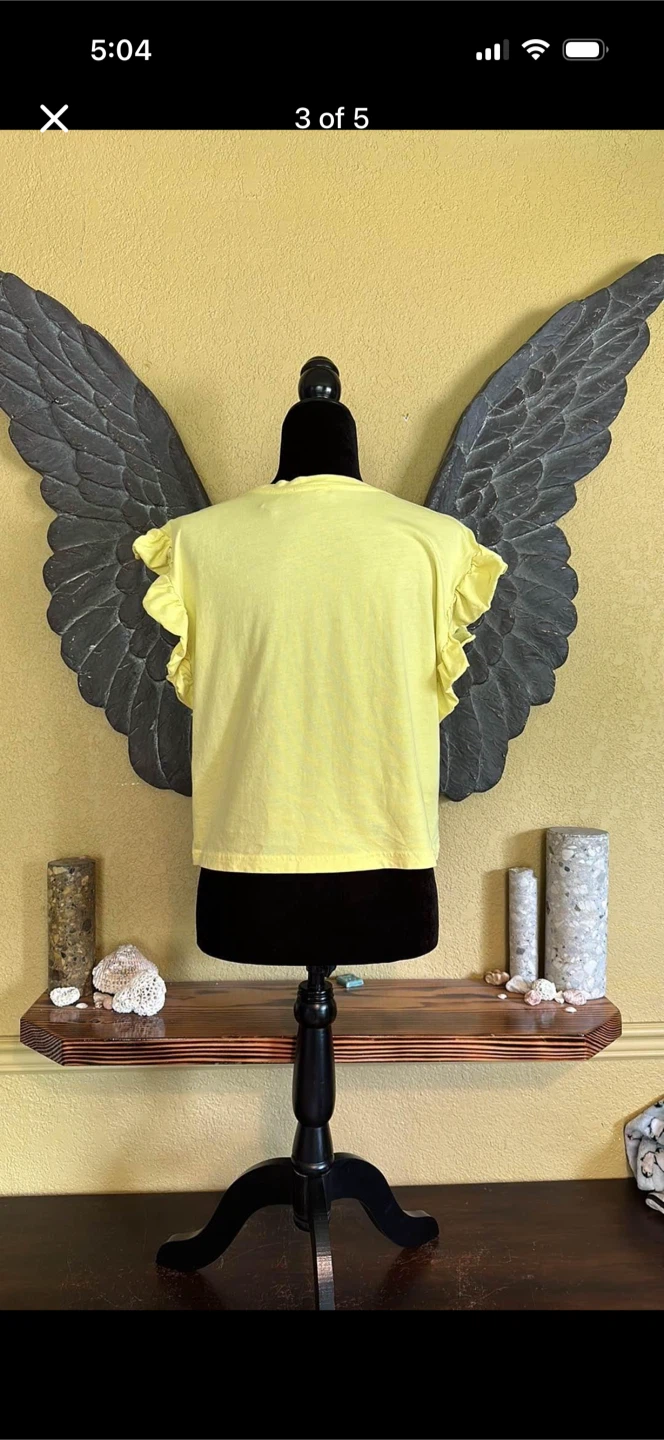 Zara Crop Top With Ruffled Sleeves - photo 3
