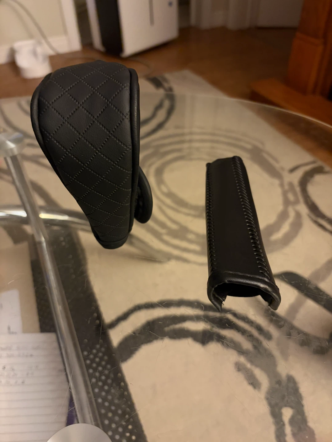 Black Leather Car Gear Shift and Handbrake Covers - photo 3