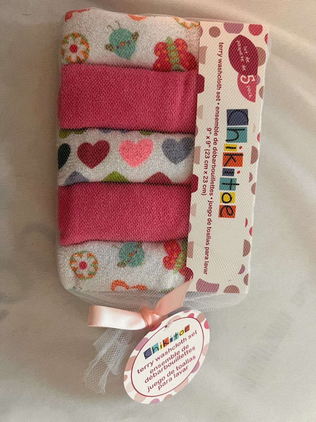 Chikitoe 5 Pack Terry Washcloth Set