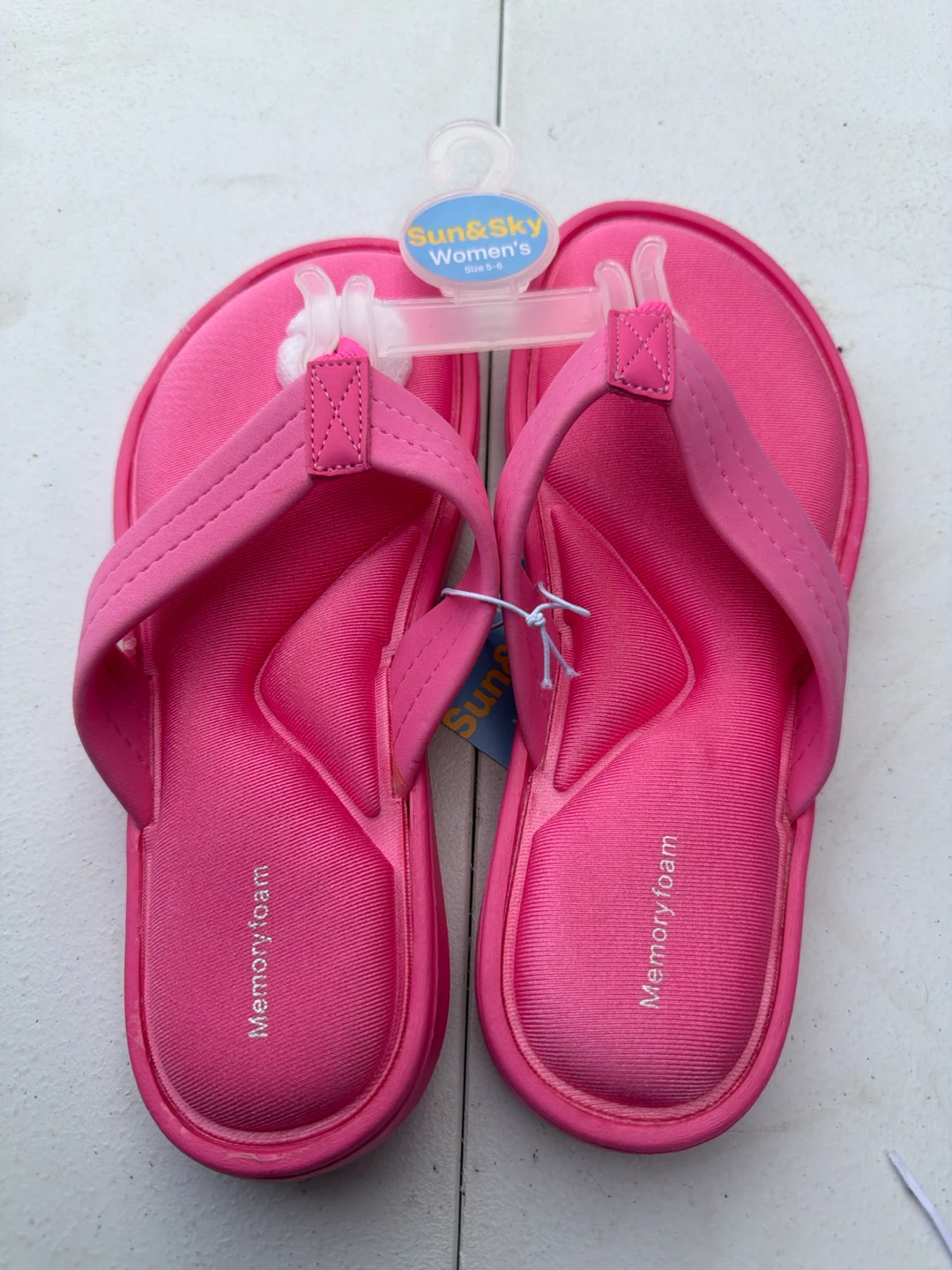 Sun & Sky Women's Memory Foam Sandals Pink