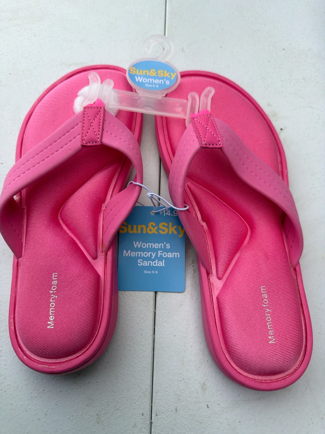 Sun & Sky Women's Memory Foam Sandals Pink - photo 2
