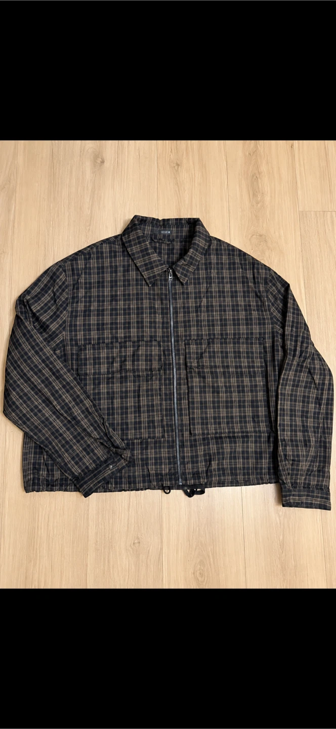 ZARA Plaid Zip-Up Jacket