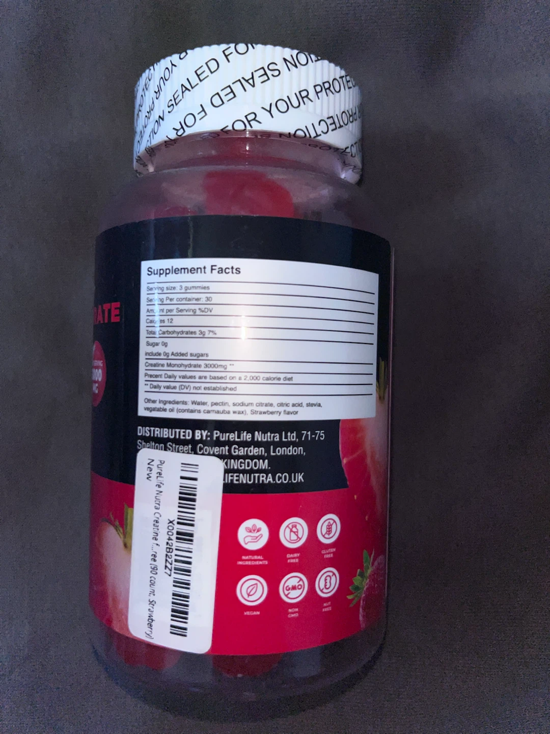PureLife Nutra Creatine Monohydrate Gummies - photo 3
