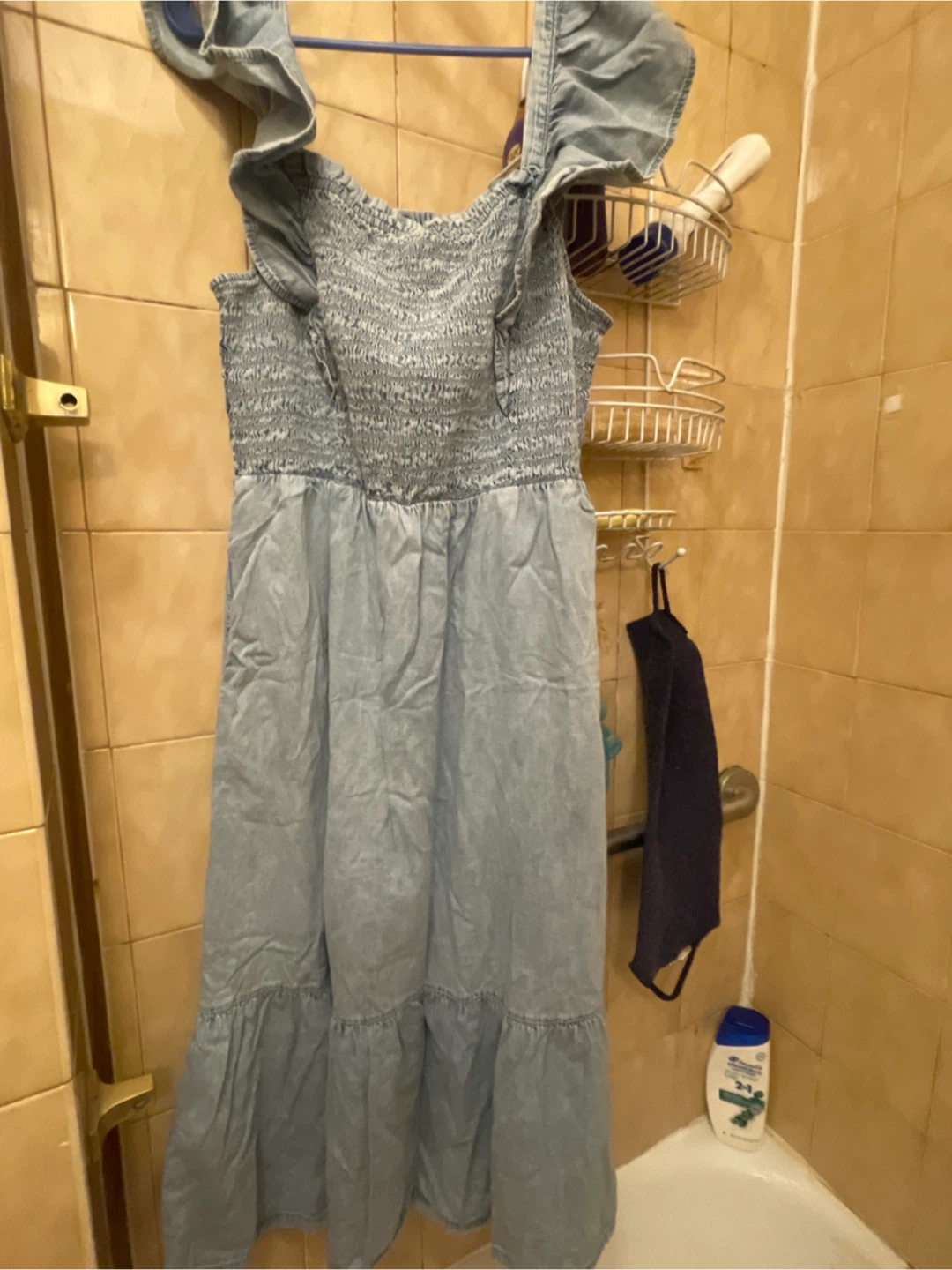 Gap Smocked Denim Dress - photo 3