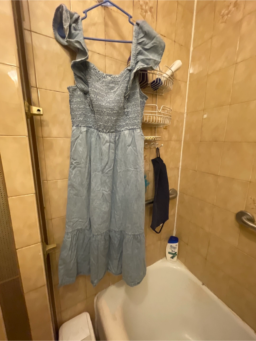 Gap Smocked Denim Dress - photo 2