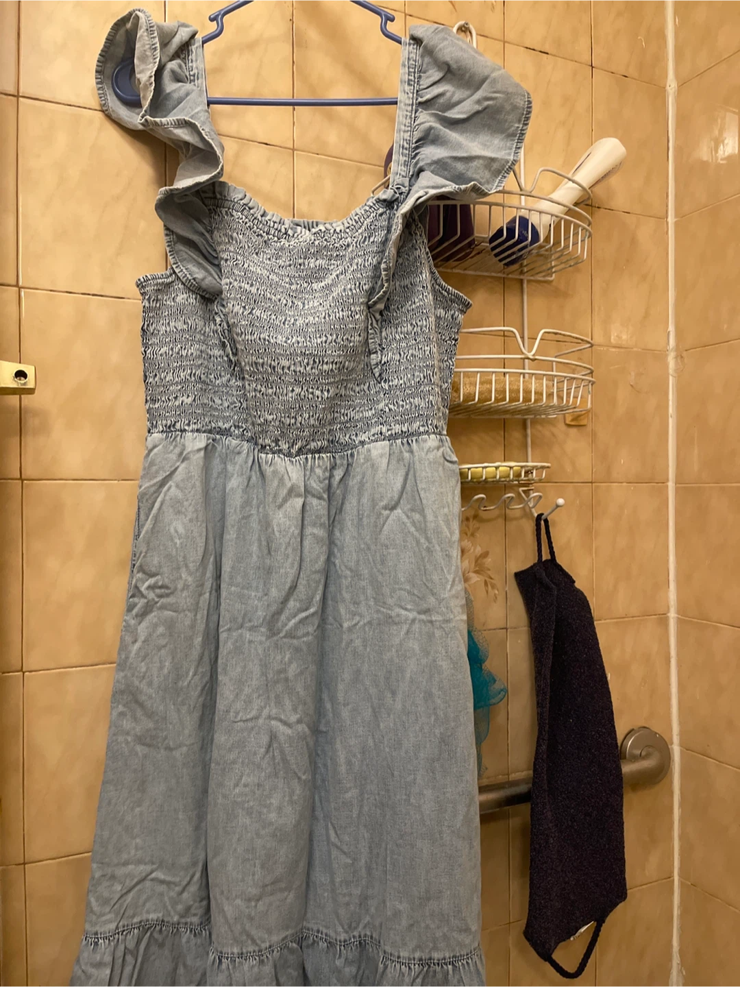 Gap Smocked Denim Dress