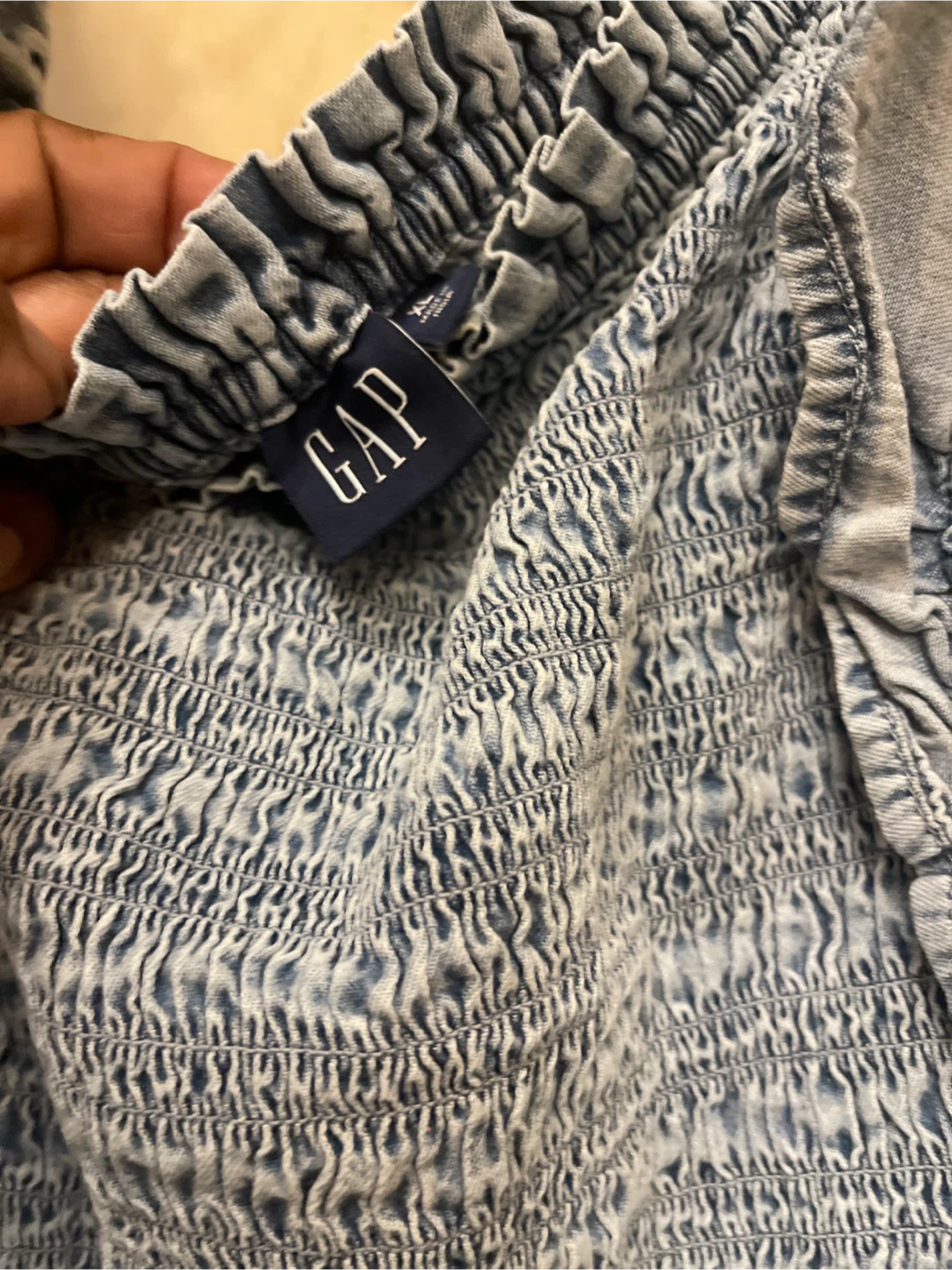 Gap Smocked Denim Dress - photo 4