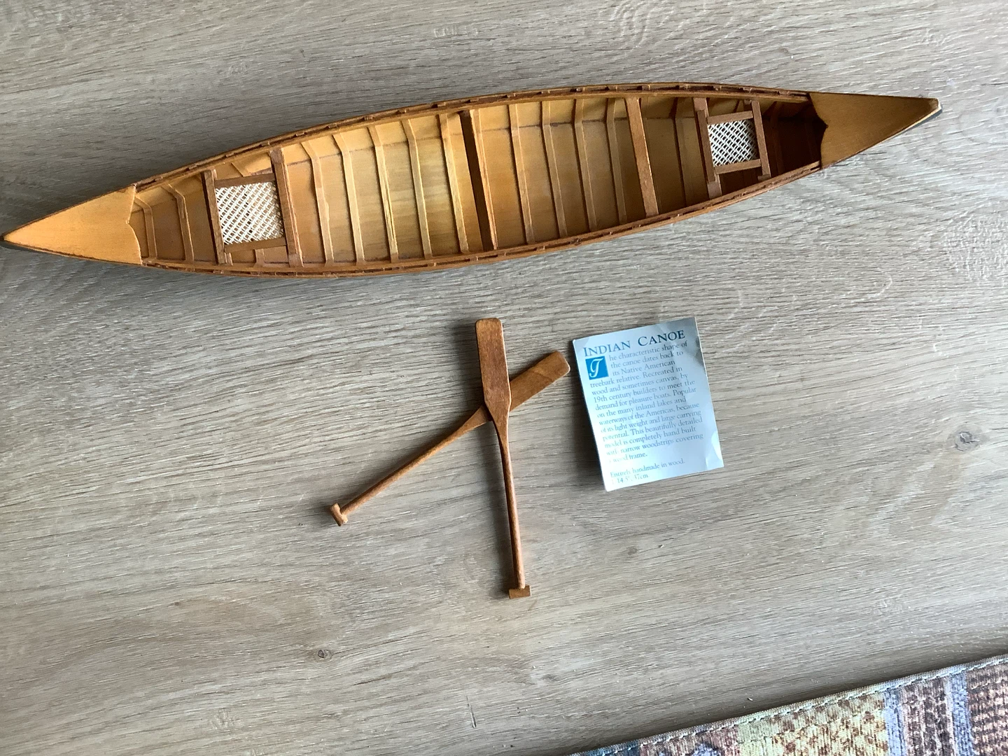 Hand Crafted Wooden “Indian Canoe” 🐞