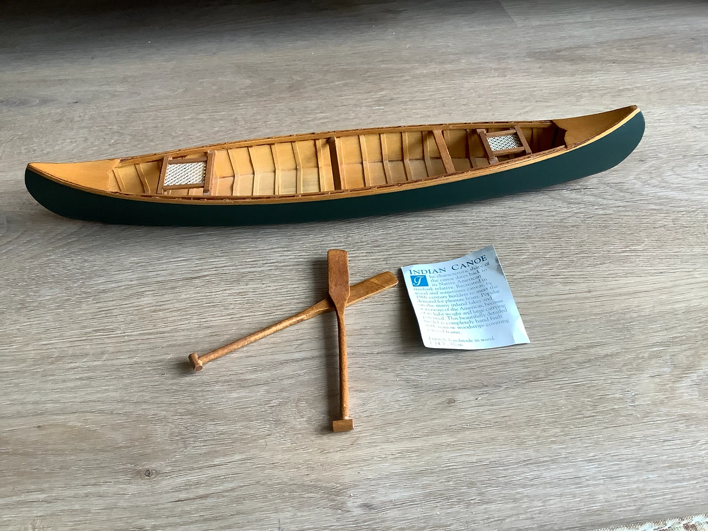Hand Crafted Wooden “Indian Canoe” 🐞 - photo 5