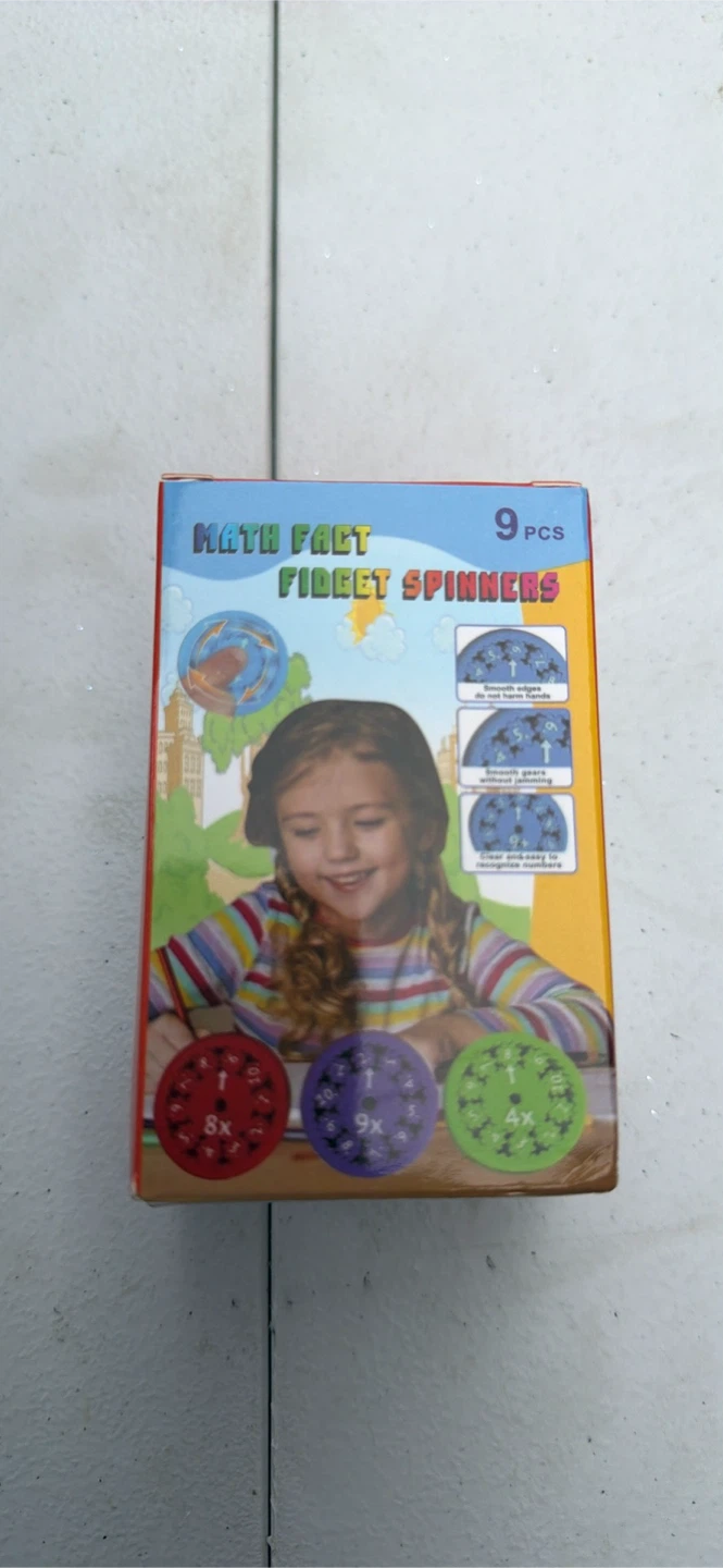 Math Fact Fidget Spinners 9 Pieces